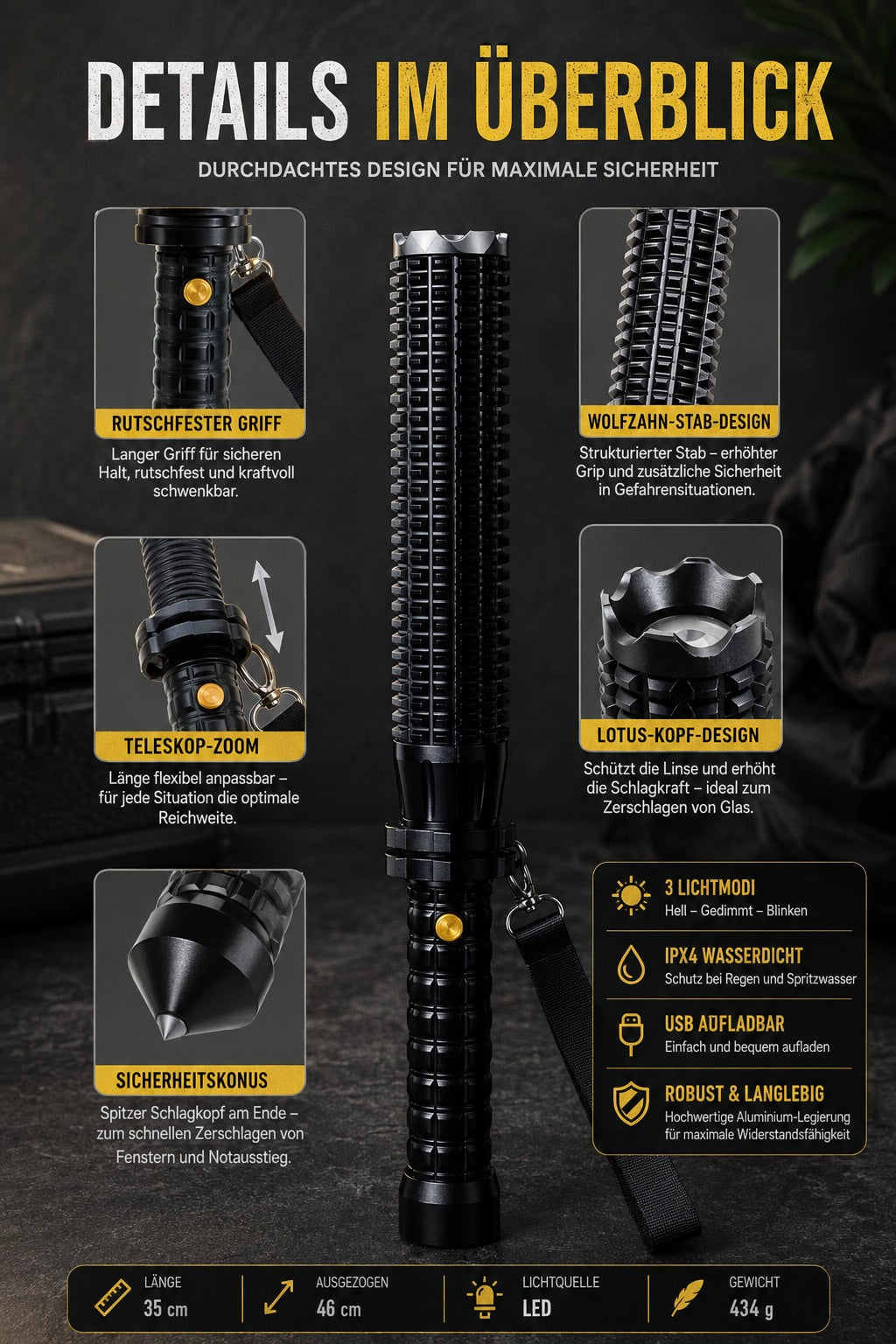 K&M LightsGuard  | Taktische Taschenlampe